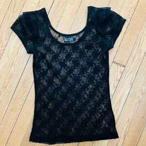 Lace see through top